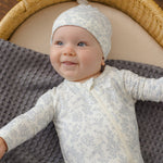Bamboo Zip Footie (Cloud Floral)