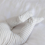 Zip Long Sleeve Sleeper Footie (Cloud Stripe)