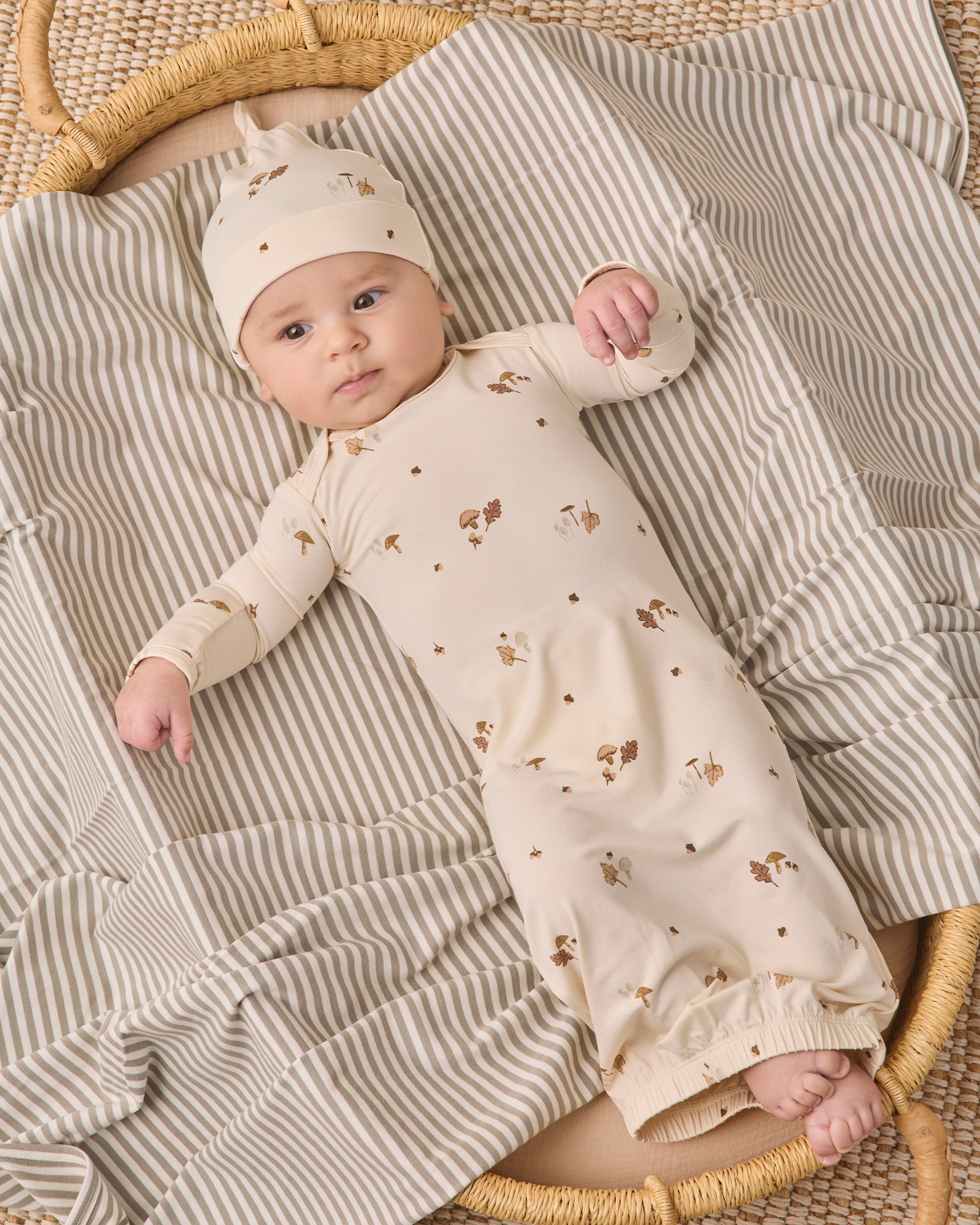 Bamboo Gown + Hat Set (Woodland)