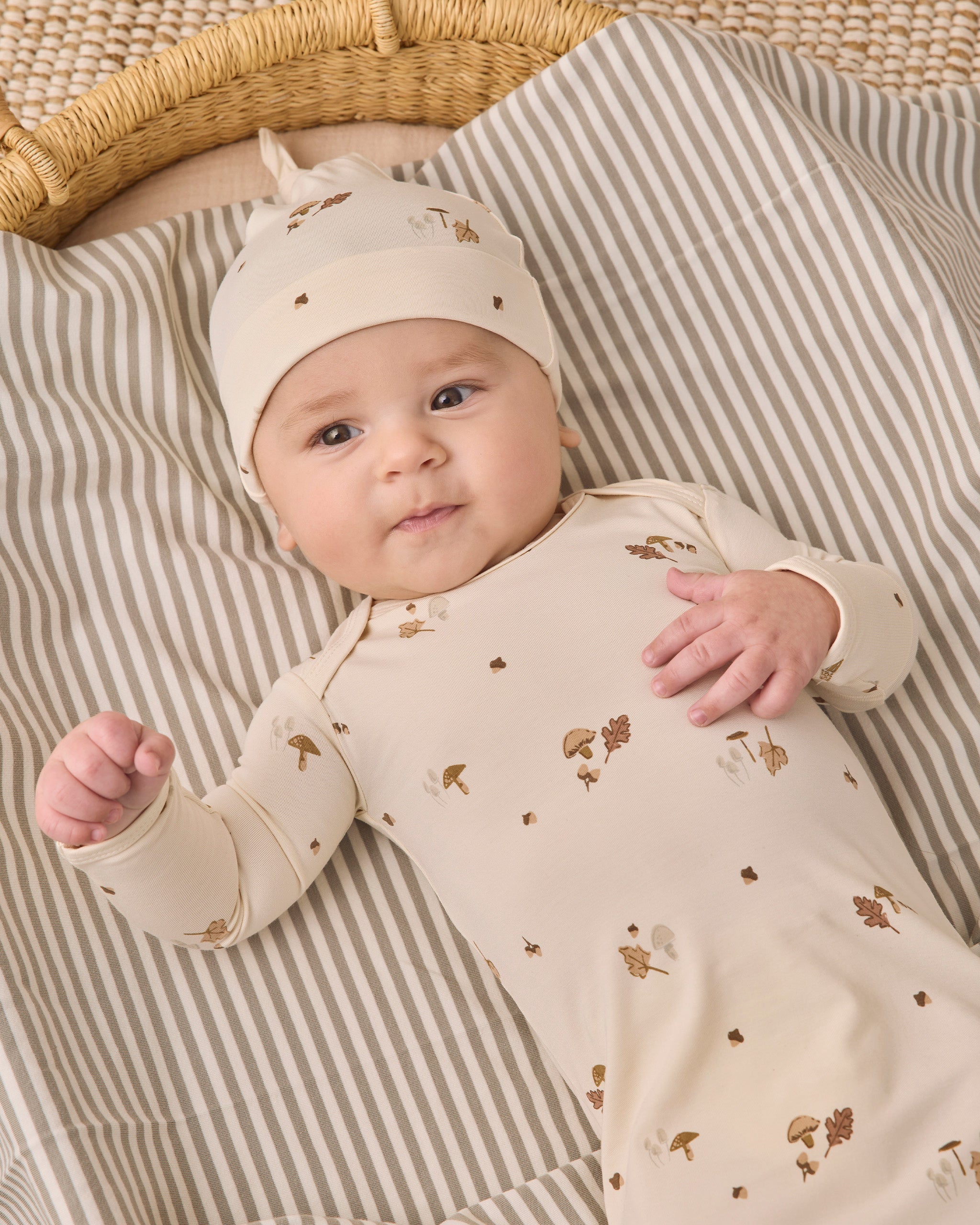 Bamboo Gown + Hat Set (Woodland)