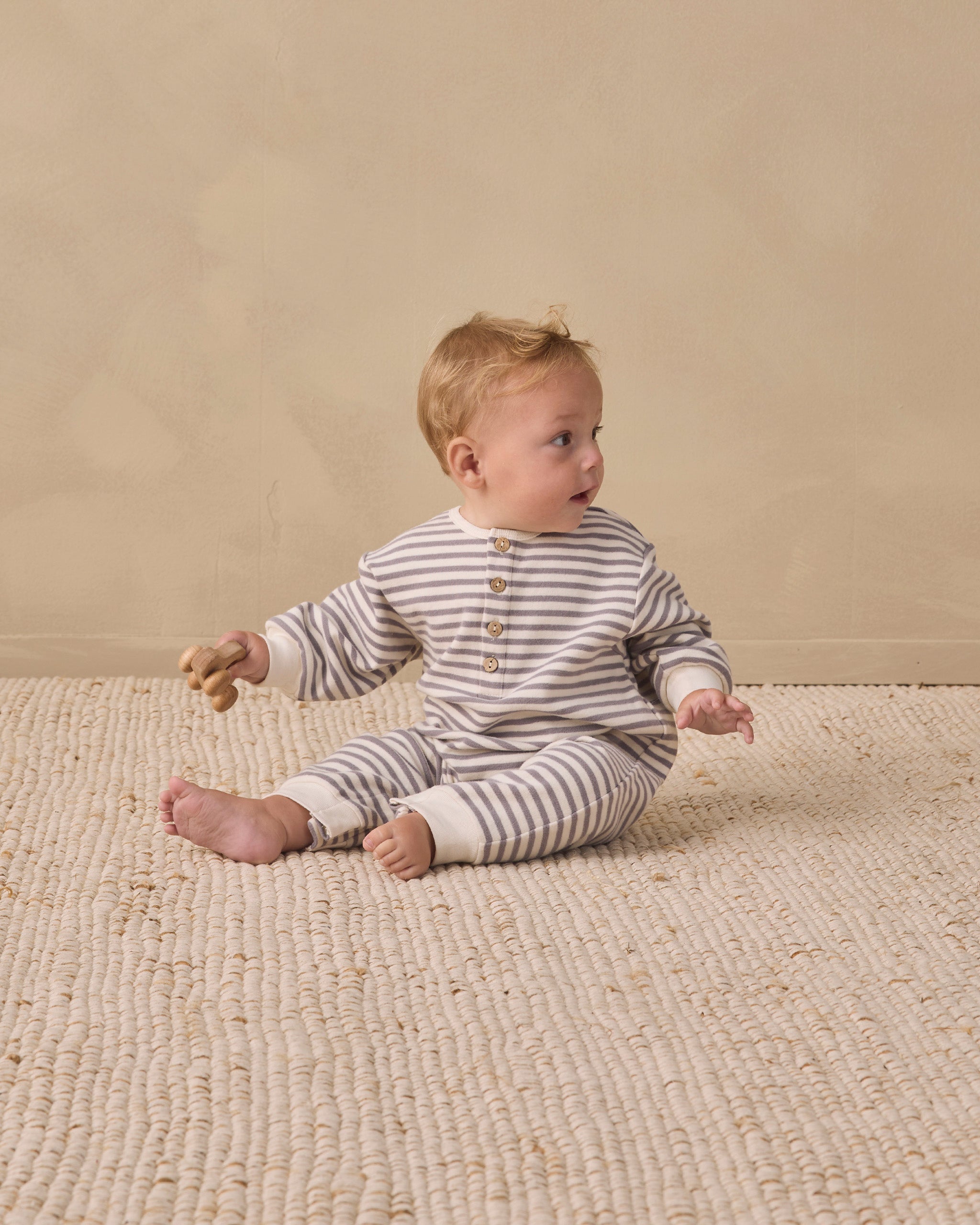 Relaxed Jumpsuit (Slate Stripe)