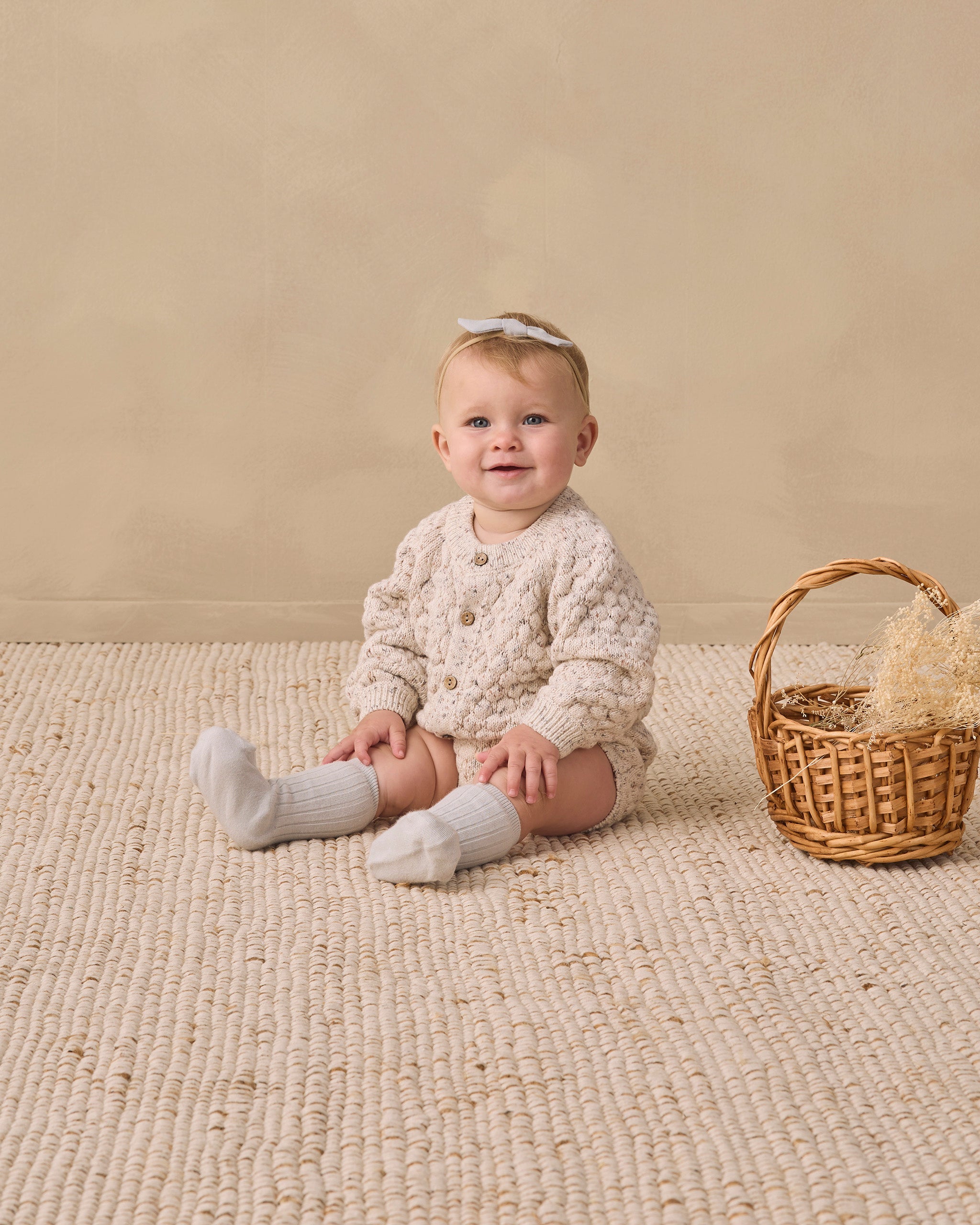 Bubble Knit Cardigan (Natural Confetti)
