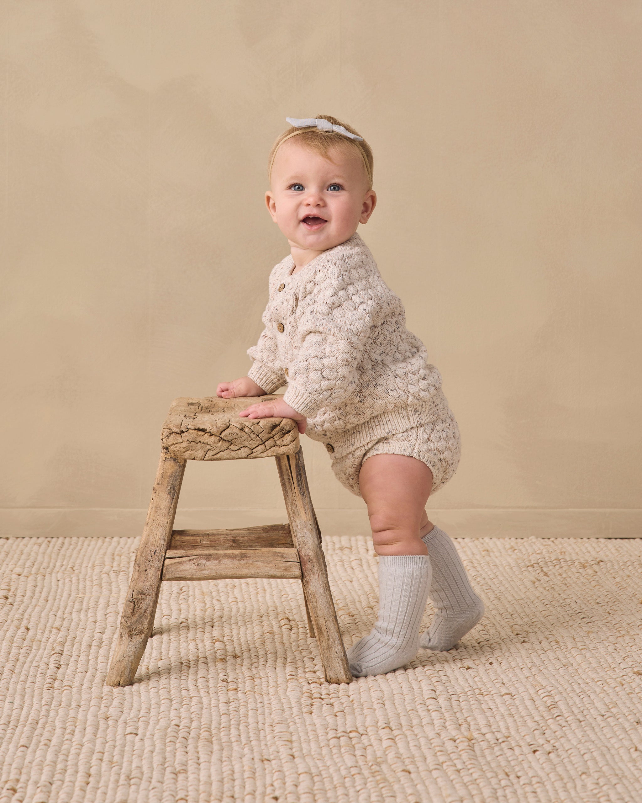 Bubble Knit Cardigan (Natural Confetti)