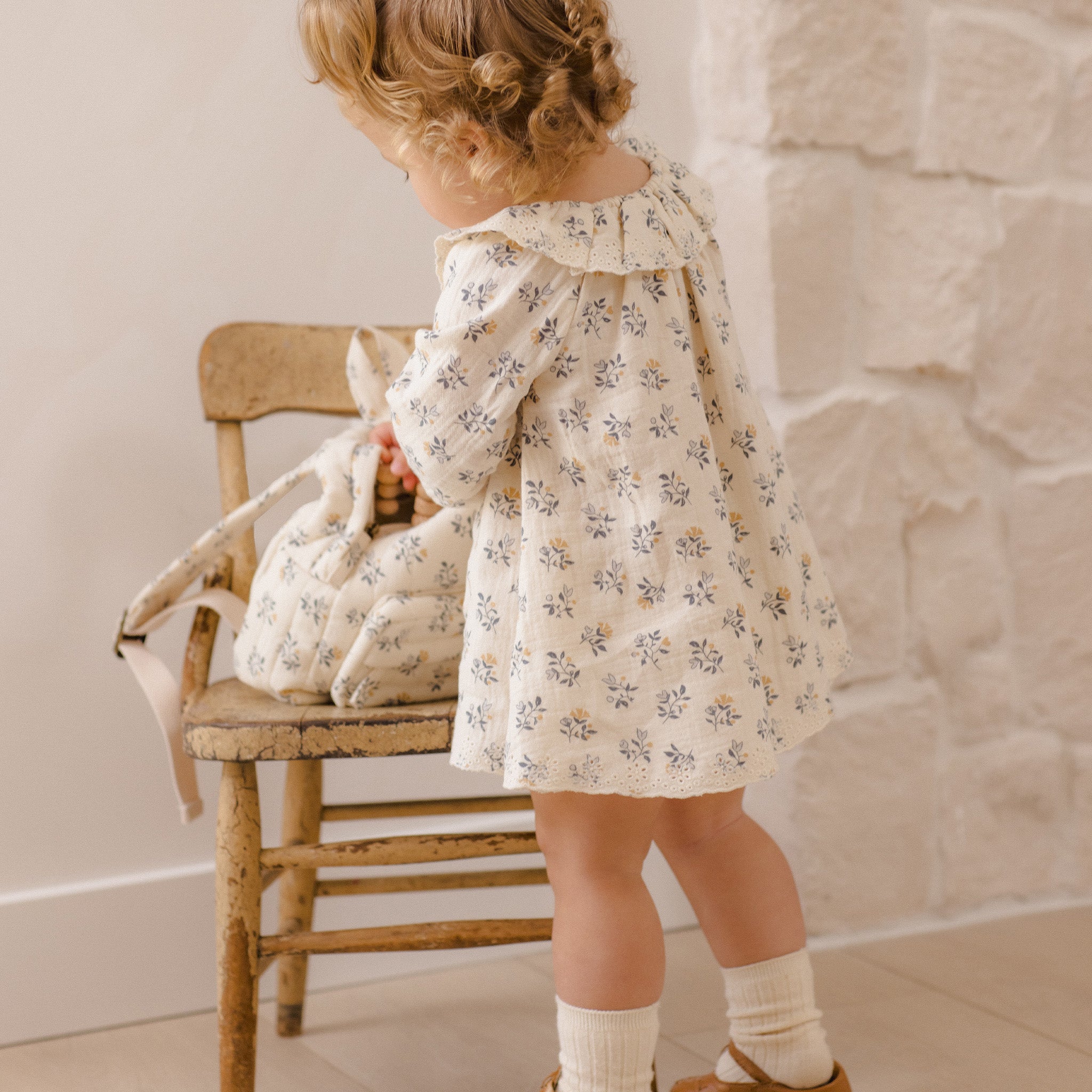 Long Sleeve Isla Dress (French Floral)