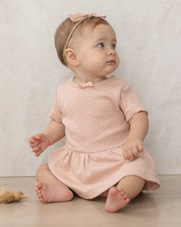 Pointelle Skirted Bodysuit (Melon)