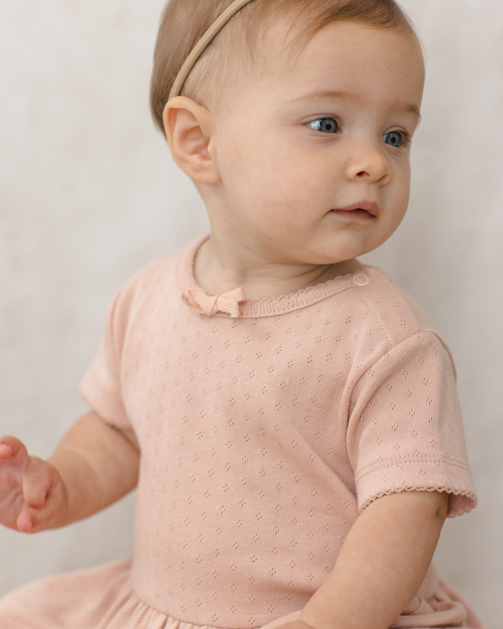 Pointelle Skirted Bodysuit (Melon)