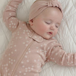 Zip Longsleeve Sleeper (Mauve Daisy)