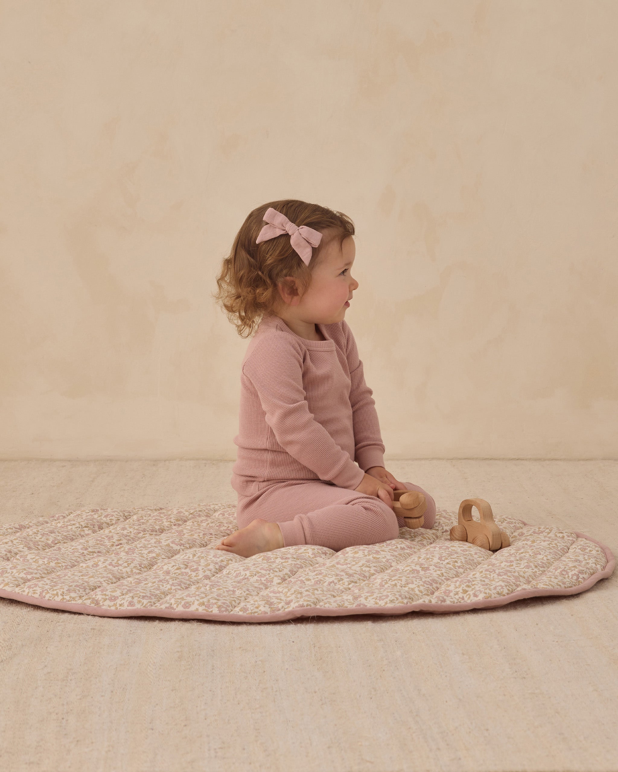 Set of 3 Bows with Clip (Natural, Mauve, Sage)