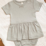 Pointelle Skirted Bodysuit (Sage)