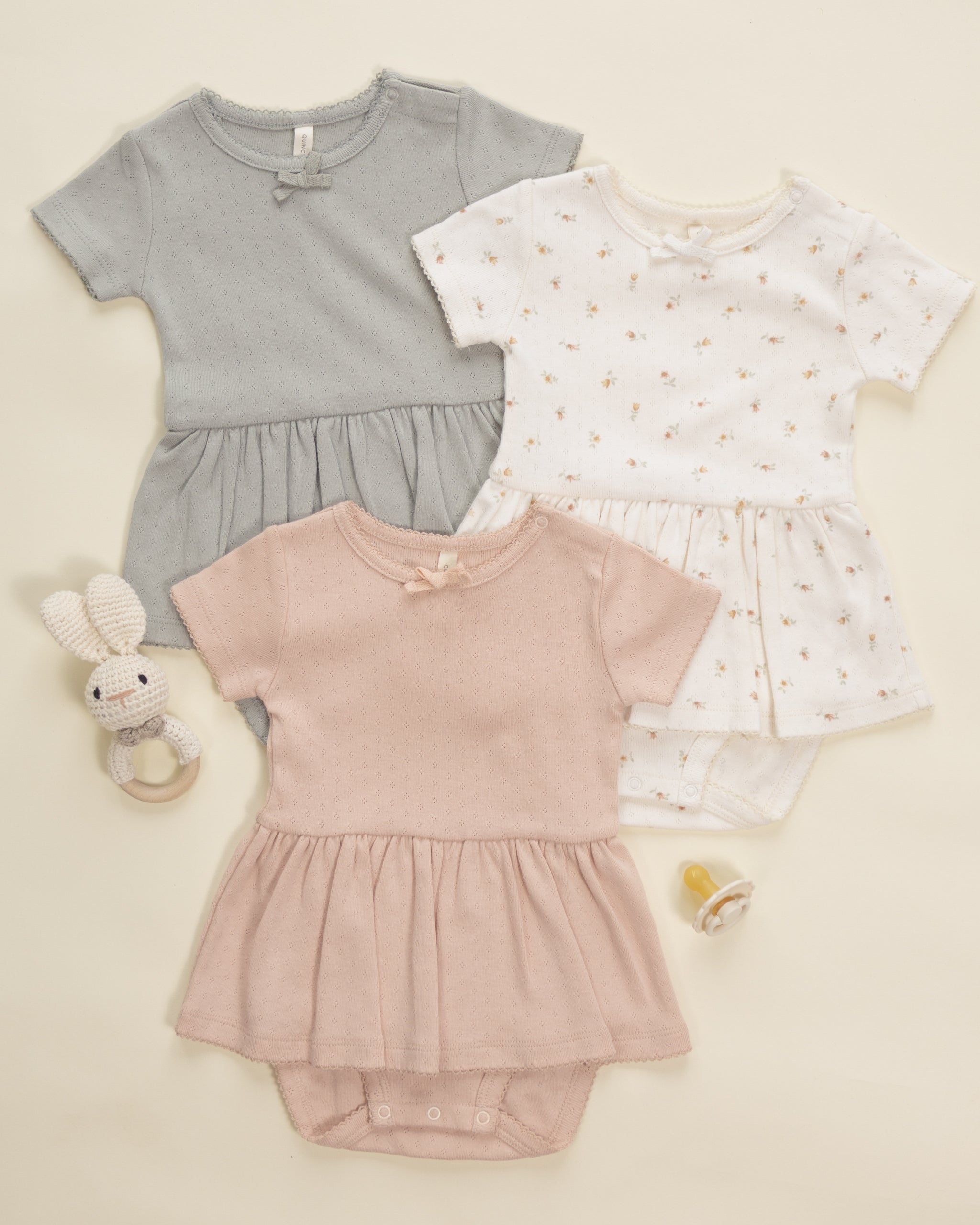 Pointelle Skirted Bodysuit (Sage)