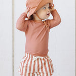 Boys Swim Short (Retro Poppy Stripe)