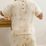 Woven Boxy Top (Sunburst)