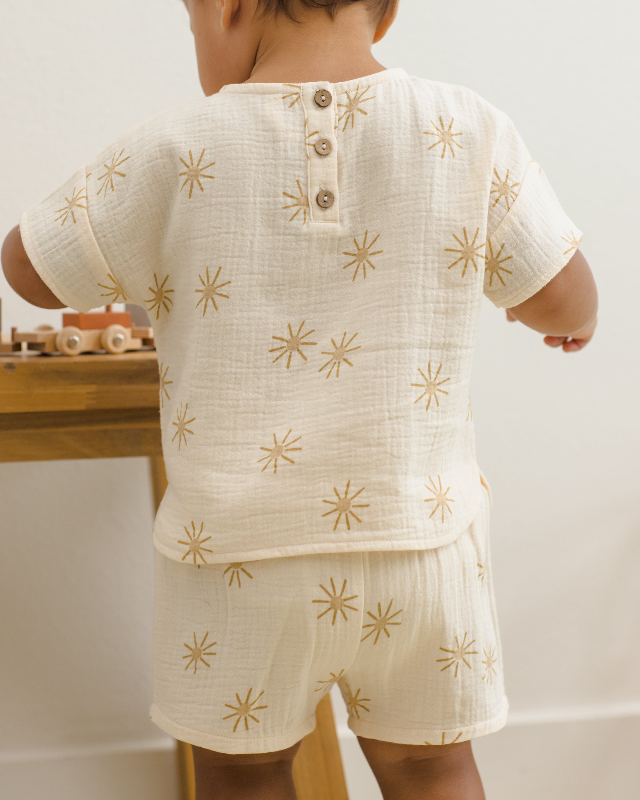 Woven Boxy Top (Sunburst)