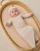 Bamboo Baby Gown + Hat Set (Oat Gingham)
