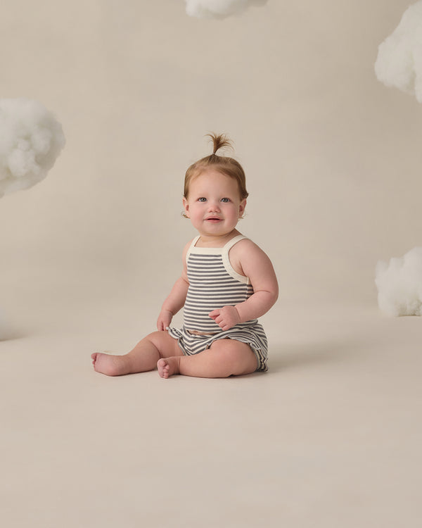 Evie Tank + Shortie Set (Ocean Stripe)