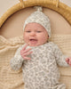 Bamboo Baby Gown + Hat Set (Blue Floral)