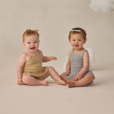 Knit Ruffle Romper (Heathered Sky)