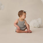 Knit Ruffle Romper (Heathered Sky)