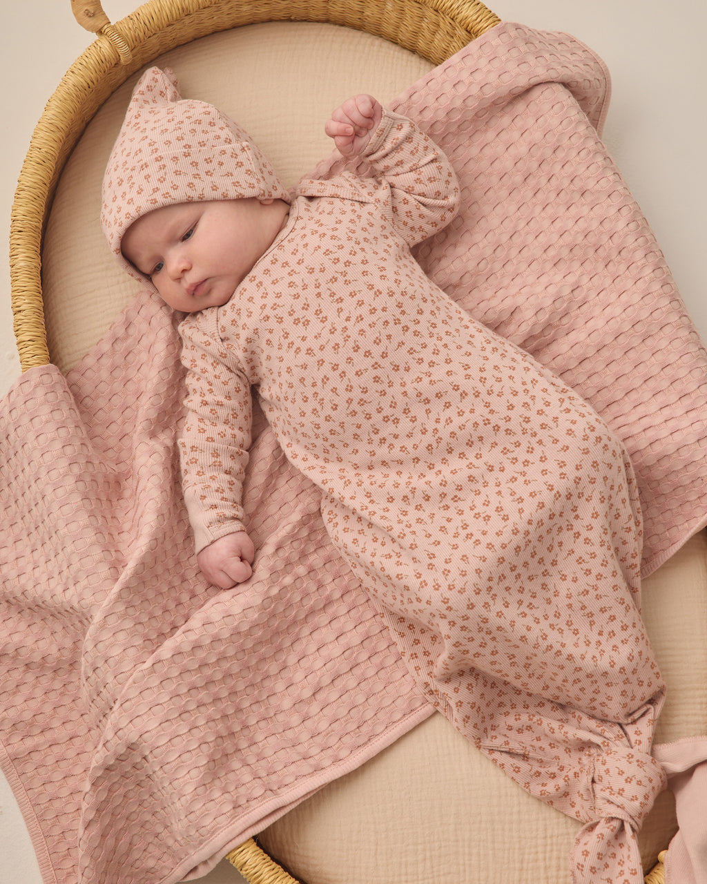 Knotted Baby Gown + Hat Set (Posy)