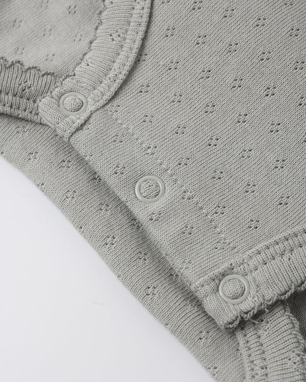 Pointelle Skirted Bodysuit (Sage)