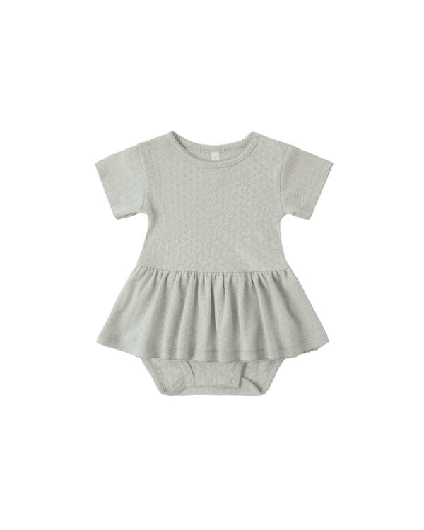 Pointelle Skirted Bodysuit (Sage)