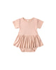 Pointelle Skirted Bodysuit (Melon)