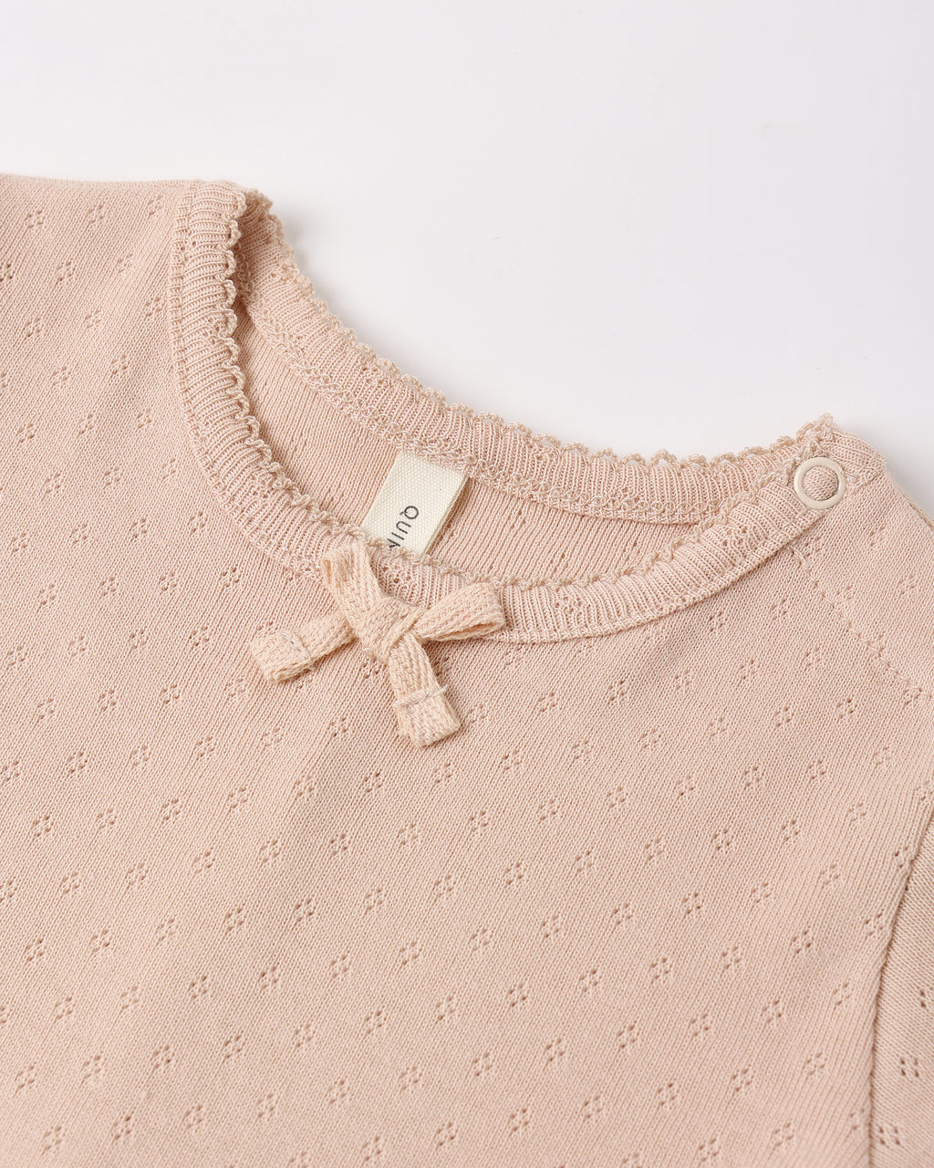 Pointelle Skirted Bodysuit (Melon)