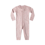 Zip Longsleeve Sleeper (Mauve Daisy)