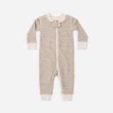Zip Long Sleeve Sleeper (Almond Stripe)