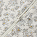Bamboo Zip Footie (Blue Floral)
