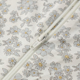 Bamboo Zip Footie (Blue Floral)