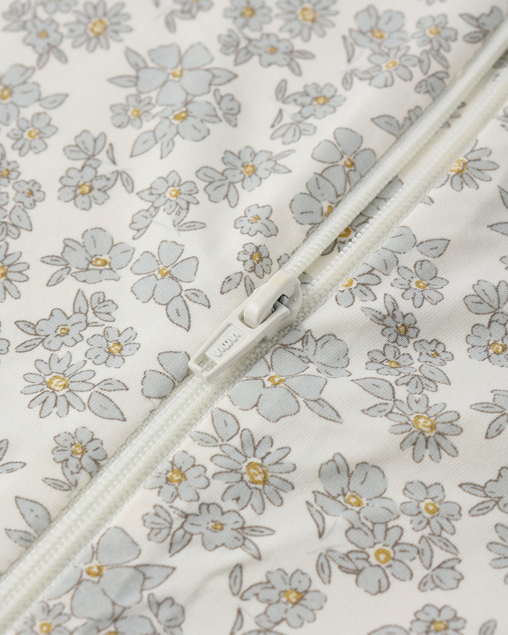 Bamboo Zip Footie (Blue Floral)