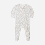 Bamboo Zip Footie (Cloud Floral)