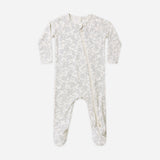 Bamboo Zip Footie (Cloud Floral)