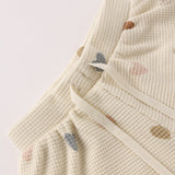 Waffle Tee + Short Set (Confetti Hearts)