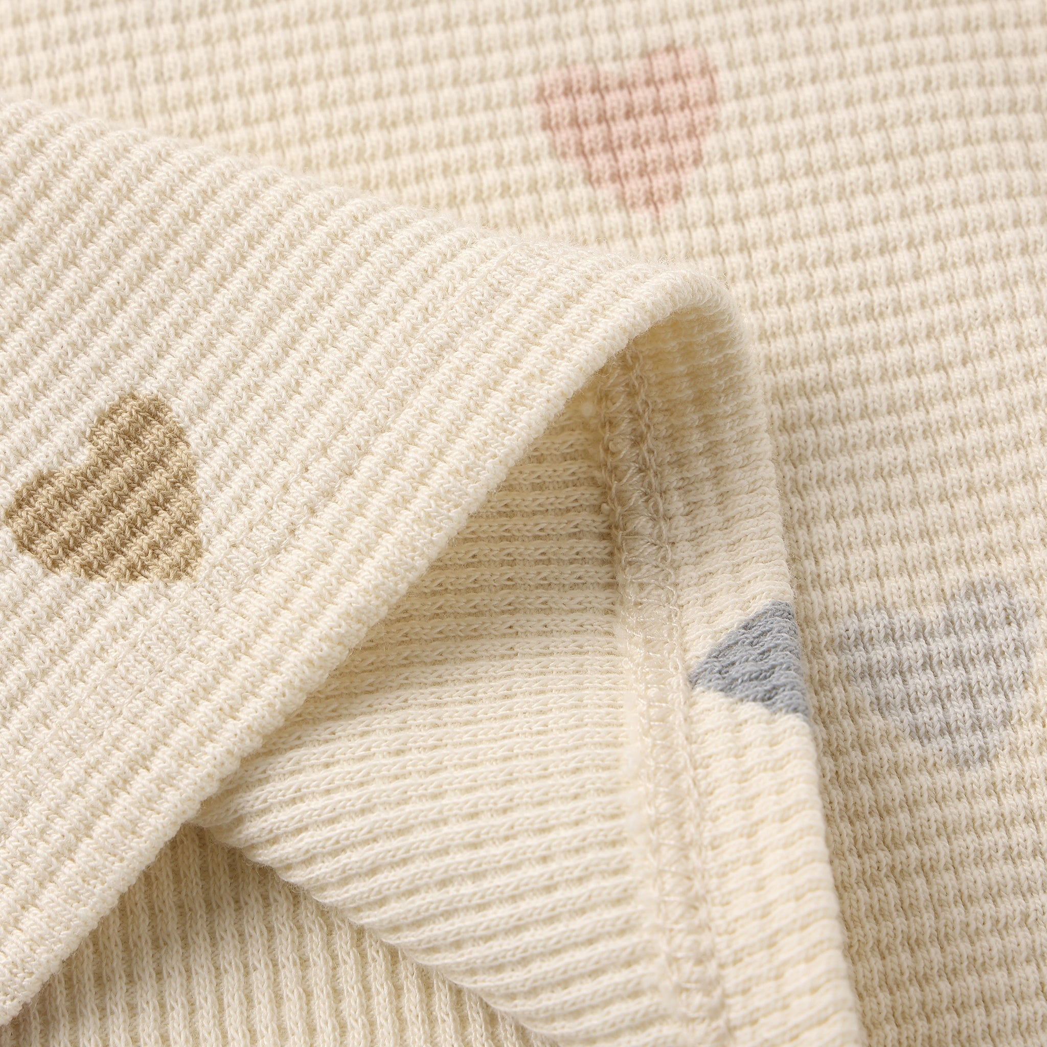 Waffle Tee + Short Set (Confetti Hearts)