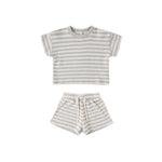 Waffle Tee + Short Set (Sky Stripe)