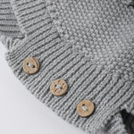 Knit Ruffle Romper (Heathered Sky)