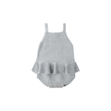 Knit Ruffle Romper (Heathered Sky)