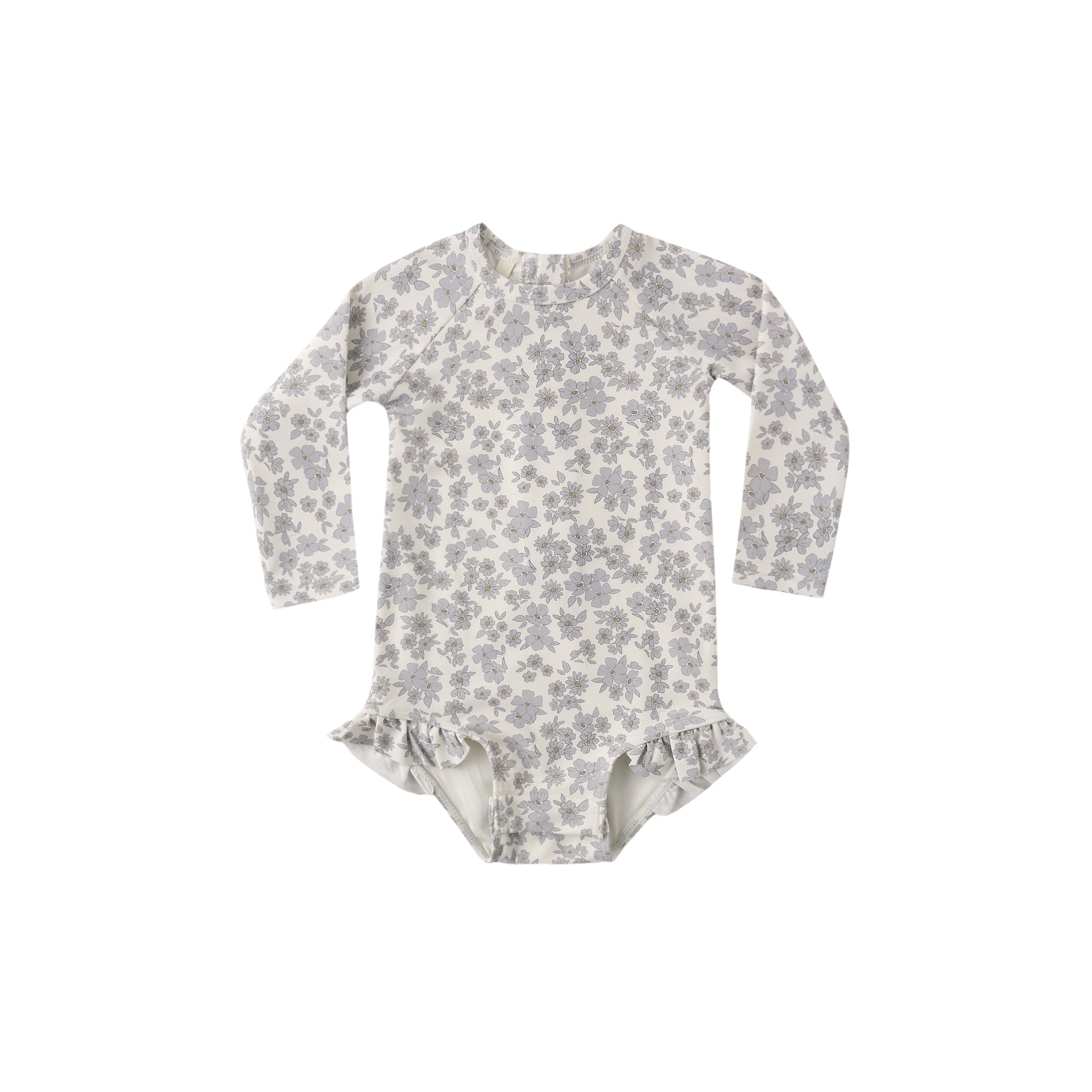Olivia Rashguard One-Piece (Blue Floral)