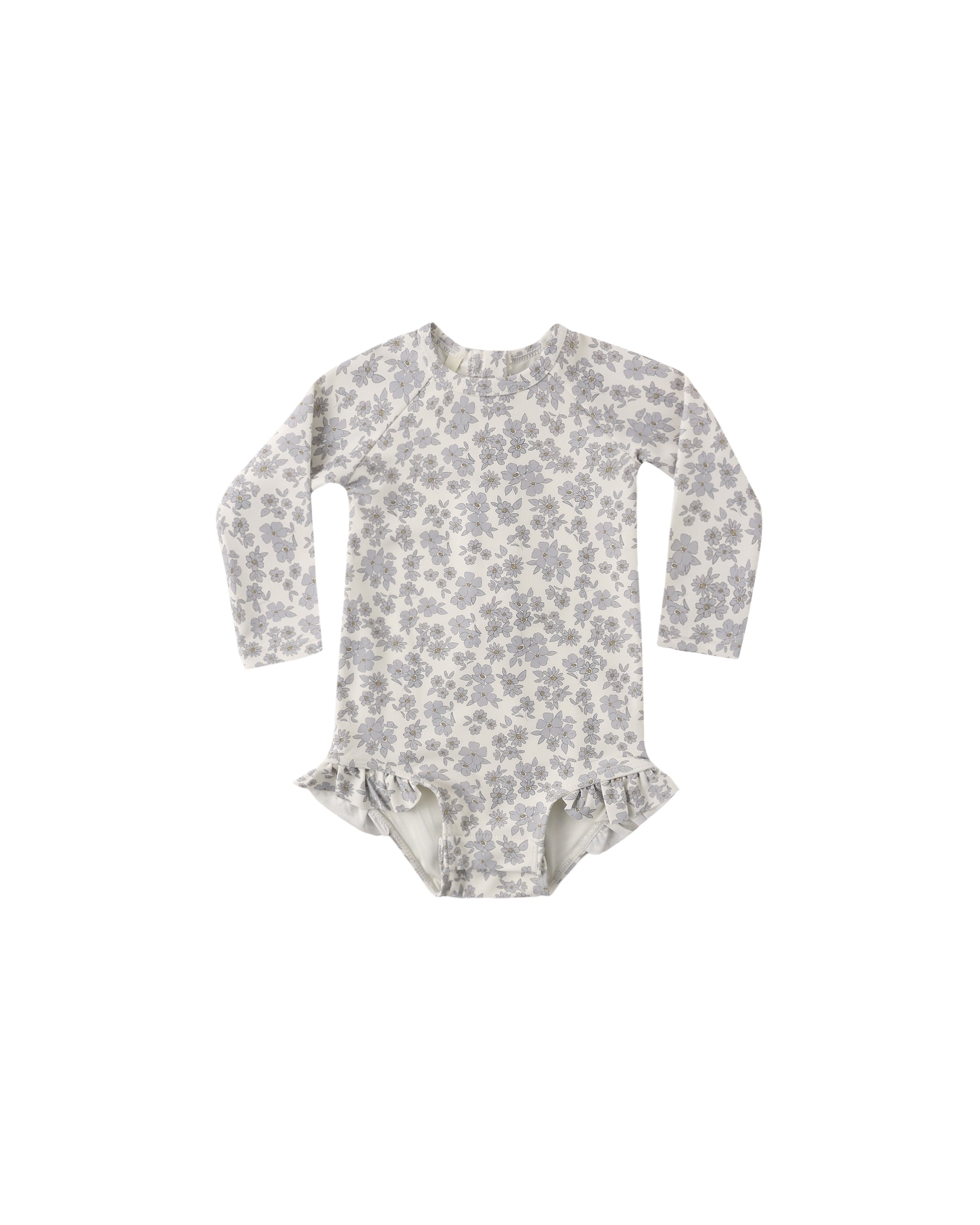 Olivia Rashguard One-Piece (Blue Floral)