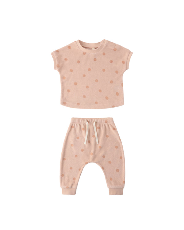 Terry Tee + Pant Set (Polka Dot)