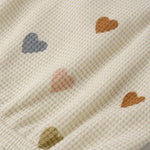 Waffle Cinch Romper (Confetti Hearts)