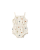 Waffle Cinch Romper (Confetti Hearts)