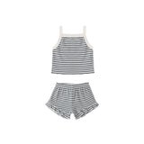 Evie Tank + Shortie Set (Ocean Stripe)