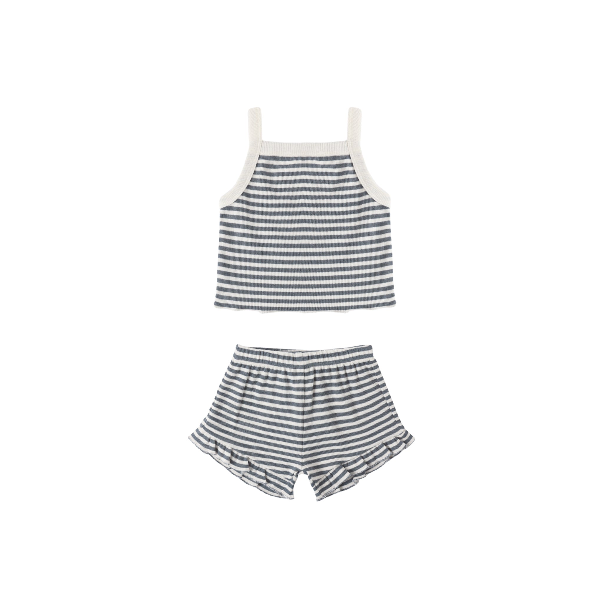 Evie Tank + Shortie Set (Ocean Stripe)