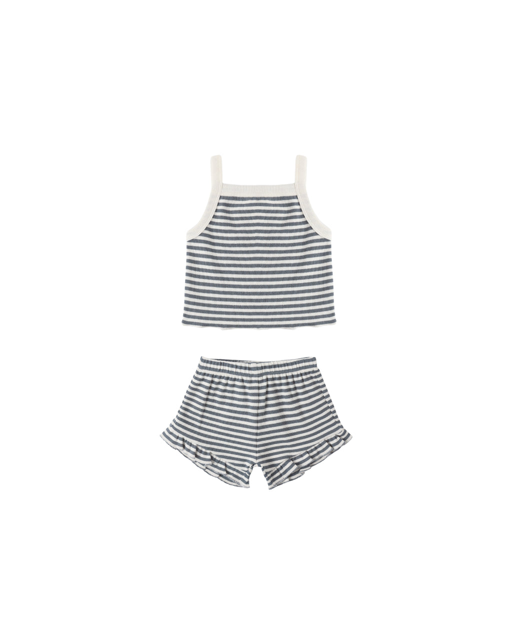 Evie Tank + Shortie Set (Ocean Stripe)