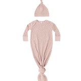 Knotted Baby Gown + Hat Set (Posy)