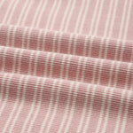 Knotted Baby Gown + Hat Set (Dusty Rose Microstripe)