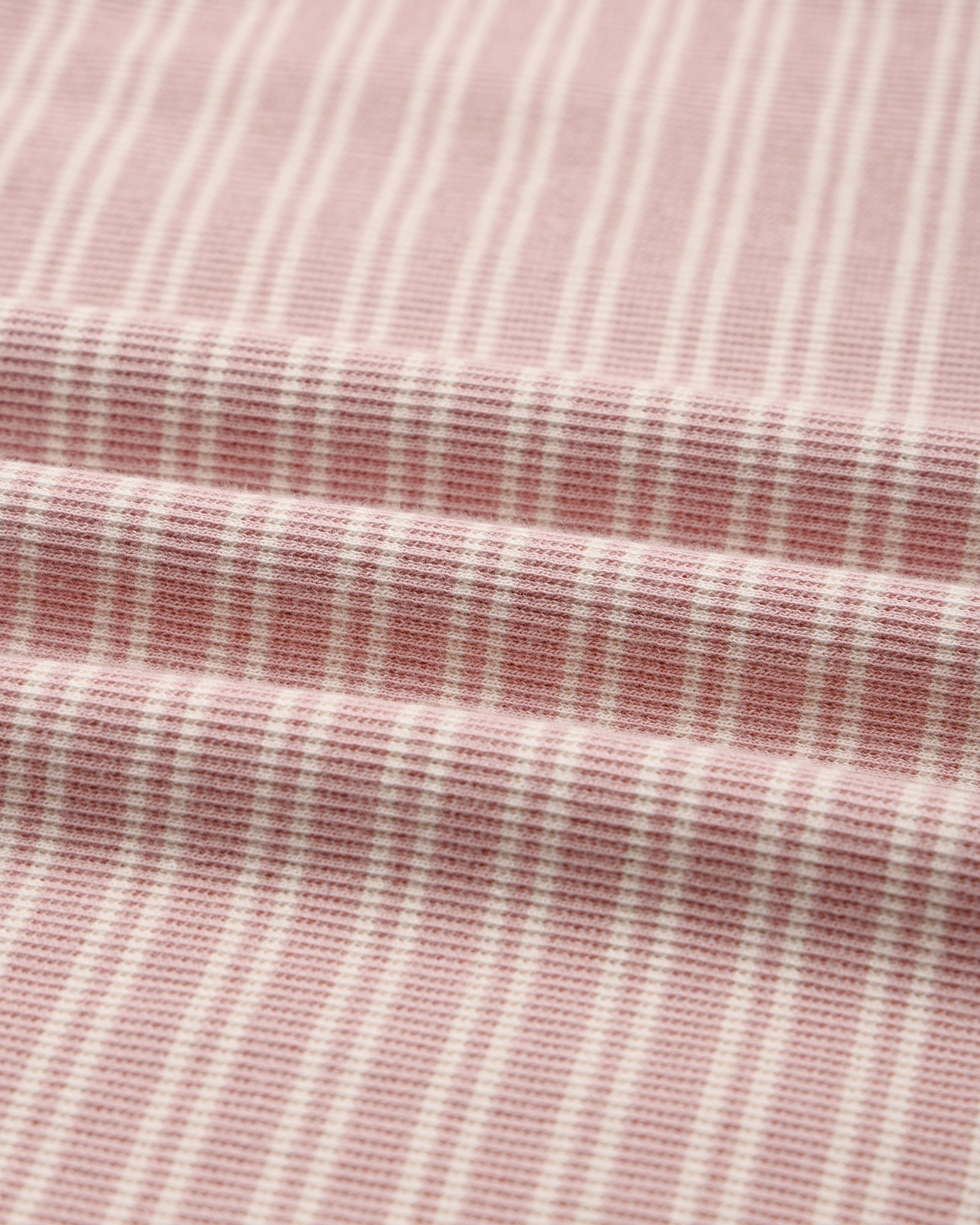 Knotted Baby Gown + Hat Set (Dusty Rose Microstripe)
